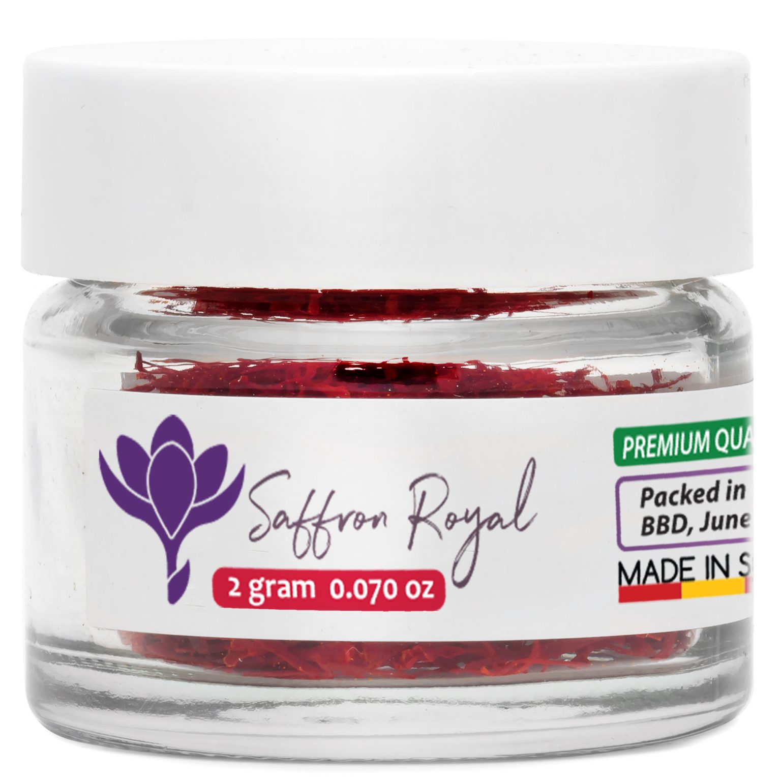 Premium Natural Saffron Threads, Pure Red Saffron Spice Threads for